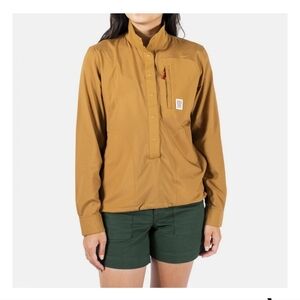 NWOT Topo Designs Tech Shirt Popover in Khaki
